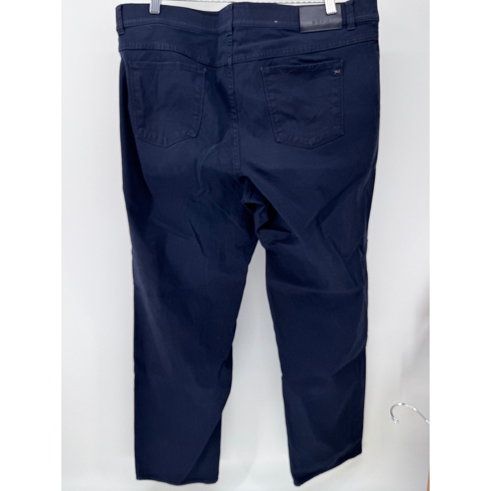 Brax‎ Pants Mens 40x34 Navy Blue Hi Flex Cooperate Stretch Casual Trousers - Picture 2 of 10